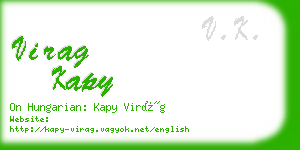 virag kapy business card